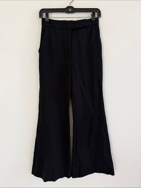 SANDRO Wide-Leg Dress Black Pants